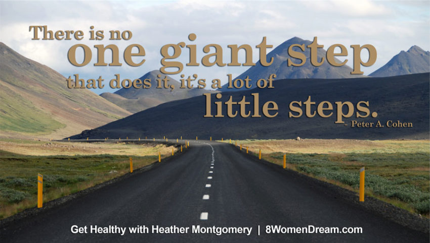 there is no one giant step - image quote - heather montgomery