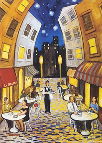 Real Dreams: Nighttime Cafe By David Marrocco Buy at Art.com