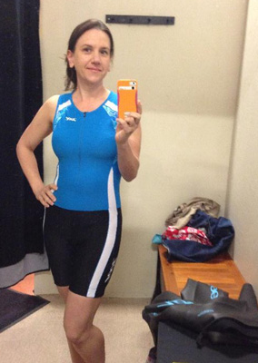 Heather in her tri-suit