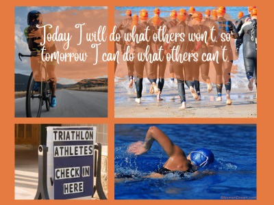 Triathlon training inspirational quote
