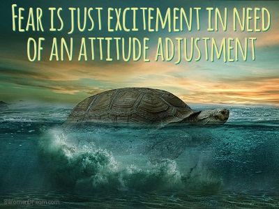 Using Fear to Your Advantage: Fear is just excitement in need of an attitude adjustment quote