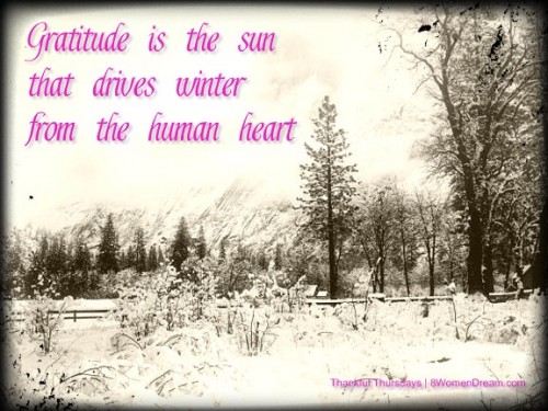 What I Know for Sure About Gratitude - Gratitude is the sun that drives winter from the heart quote