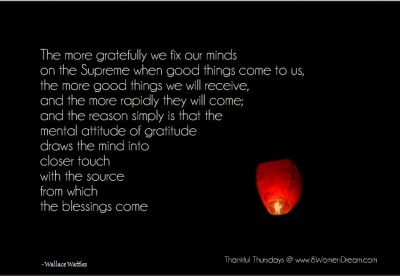 Why Being Grateful is Important to Your Dream Year quote by Wallace Wattles